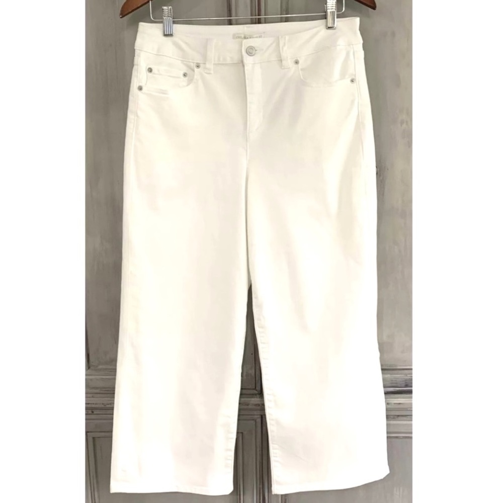 Chelsea & Violet Marbella French Winter White Crop Jeans 29 31